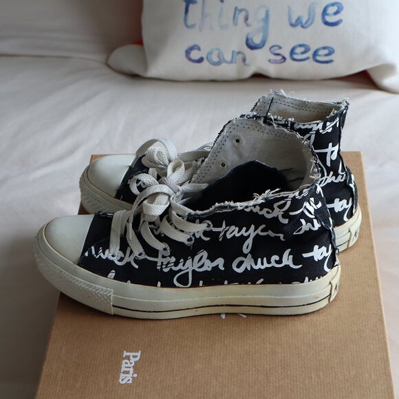 Converse Graphic Black and White High Tops - Picture 3 of 9